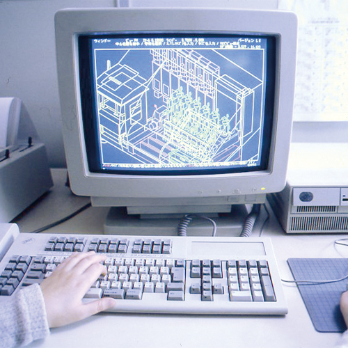 導入した機器とそれを使って作業をしている様子